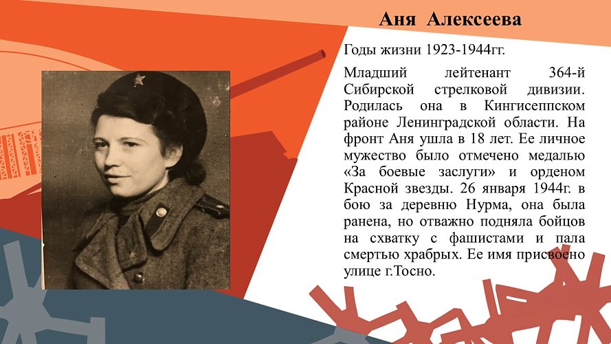 «Рассказ об улицах г. Тосно, носящих имена героев Великой Отечественной Войны»